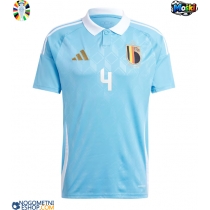 Moški Nogometni dresi Belgija Wout Faes #4 Gostujoči EP 2024 Kratek Rokav